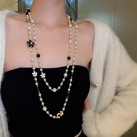 chanel necklace dupes|chanel knockoff pearl necklace.